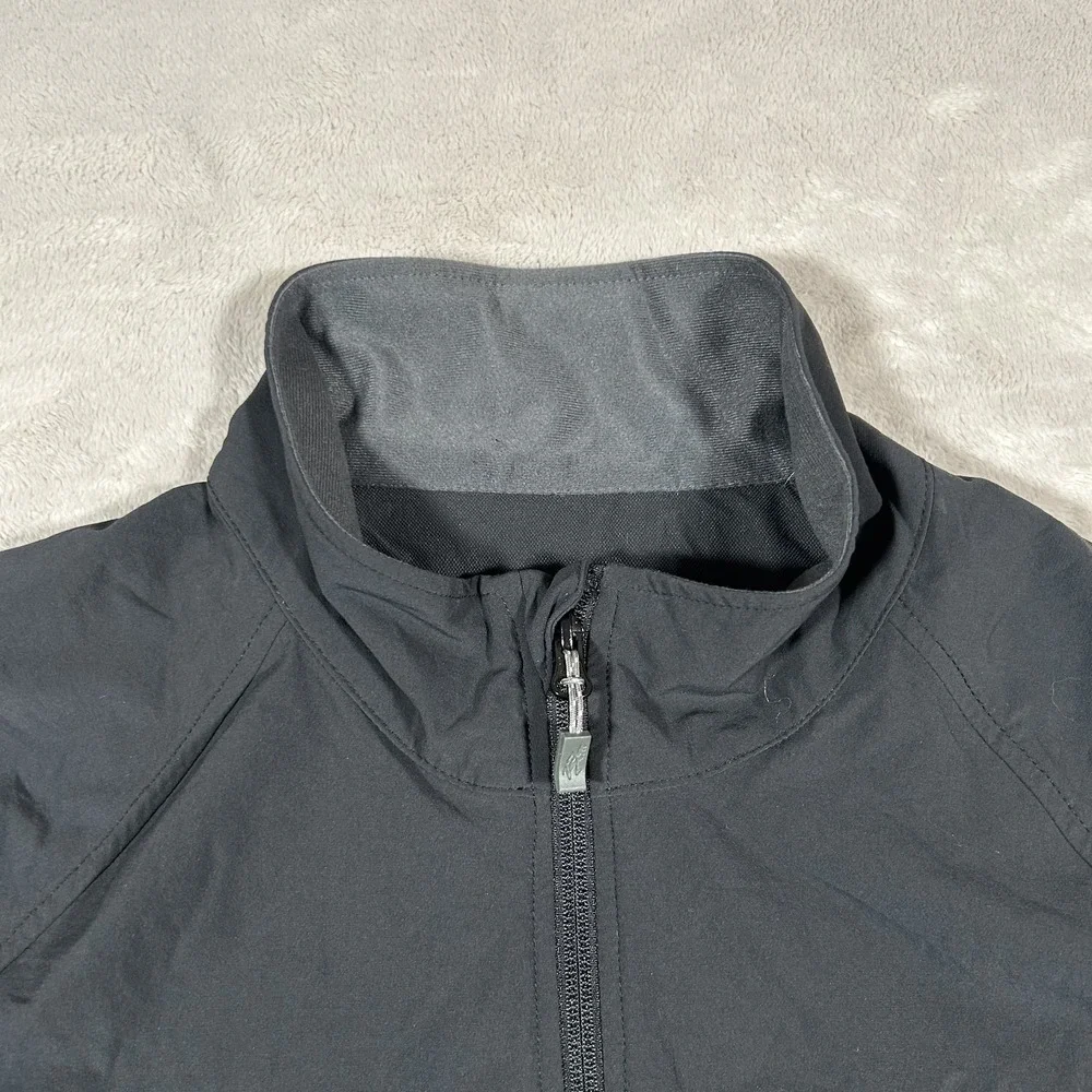 Gramicci Tech Jacket Men XL Black Soft Shell Performance Full Zip Pockets Stretc
